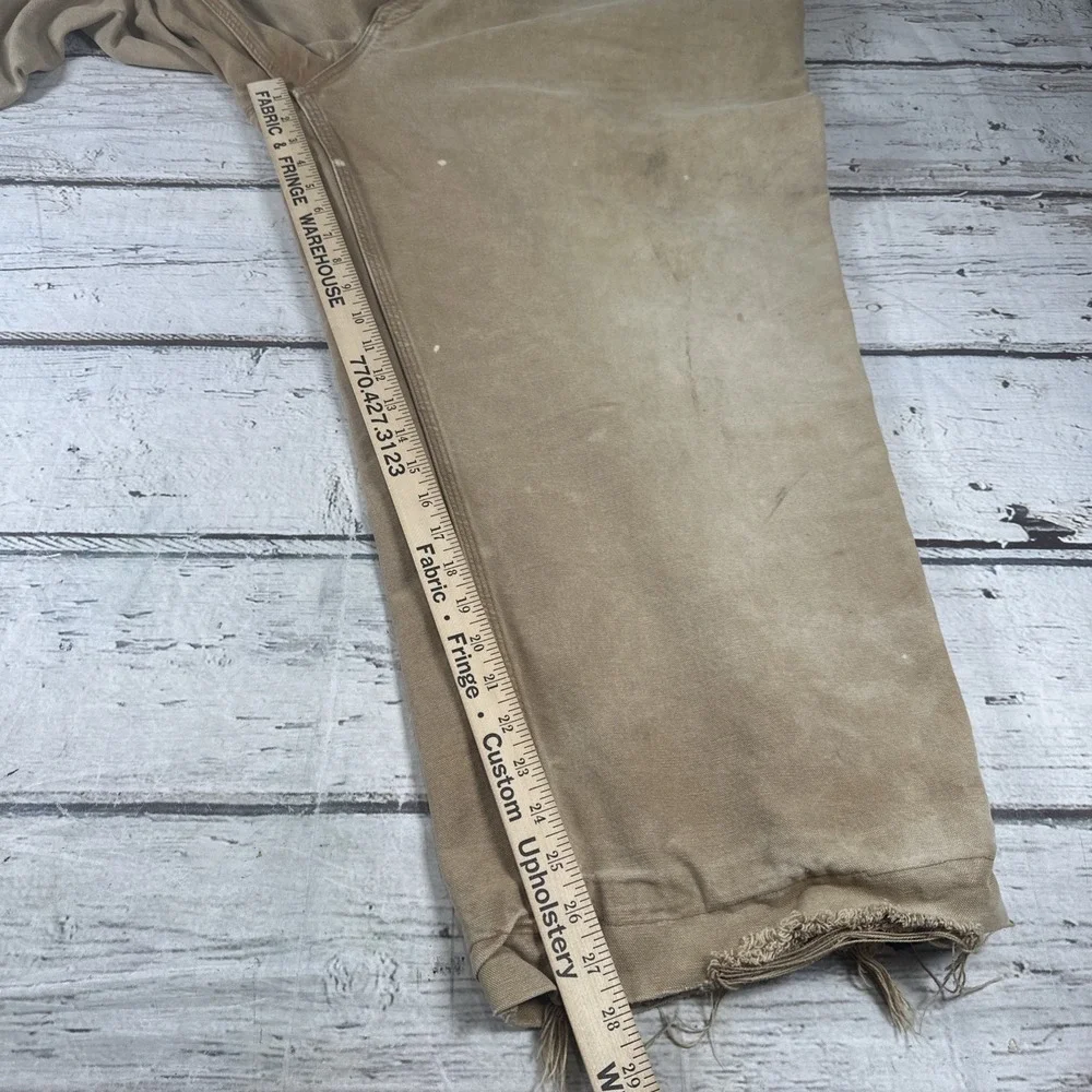 Carhartt B11 BRN Men's Loose Straight Original Fit Duck Dungarees Pants 50x30